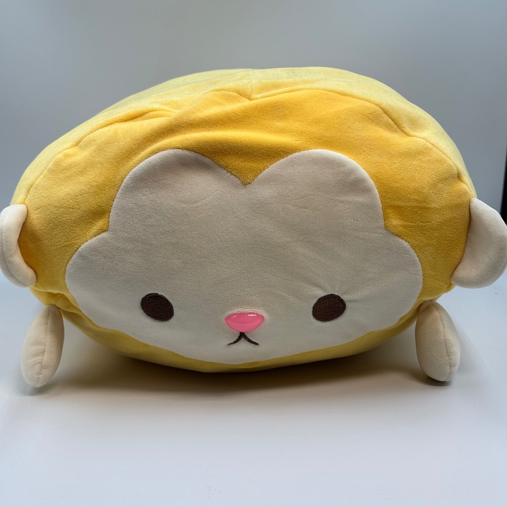 Ichi Trading Kawaii Yellow Monkey Hamster Plush Loaf 16" Mochi Style
